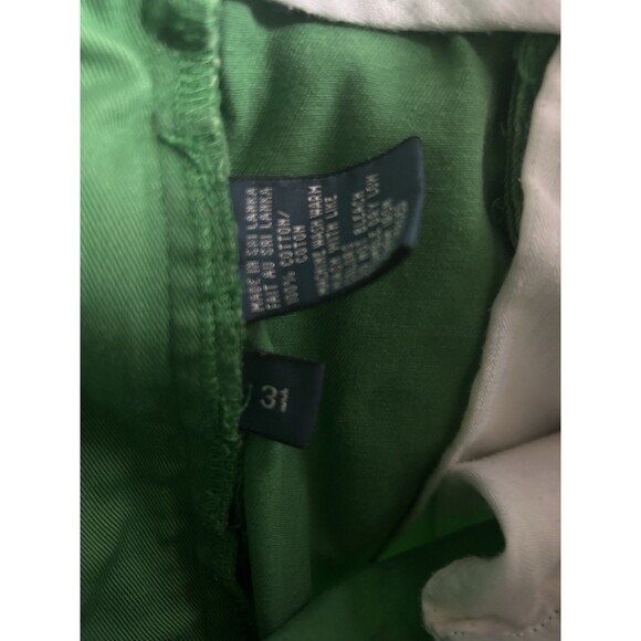 Polo Ralph Lauren Shorts Men's Size 31 Green Canvas Lightweight Chino - Picture 6 of 6